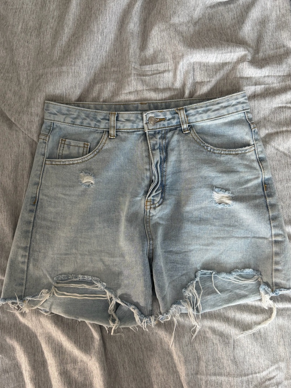 High Rise Denim Shorts